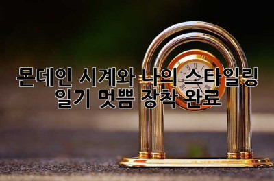몬데인 시계와 나의 스타일링 일기: 멋쁨 장착 완료! ✨