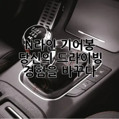 N라인 기어봉, 당신의 드라이빙 경험을 바꾸다!