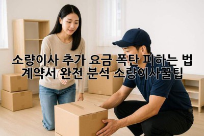 📦 소량이사 추가 요금 폭탄💣 피하는 법: 계약서 완전 분석 #소량이사꿀팁