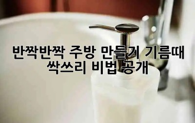 ✨반짝반짝✨ 주방 만들기! 기름때 싹쓰리 비법 공개! 🧽