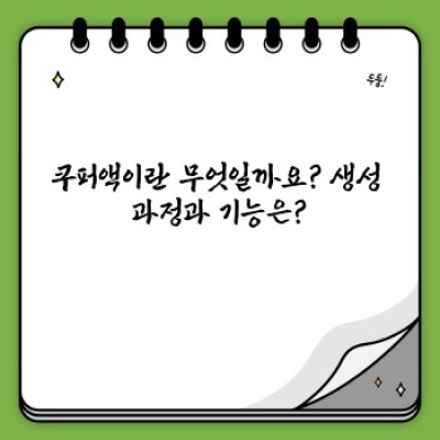 쿠퍼액: 모든 궁금증 해소를 위한 완벽 가이드