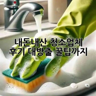 🧹✨ 내돈내산 청소업체 후기 대방출! 꿀팁까지?