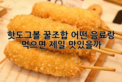 핫도그볼 꿀조합! 어떤 음료랑 먹으면 제일 맛있을까? 🤔