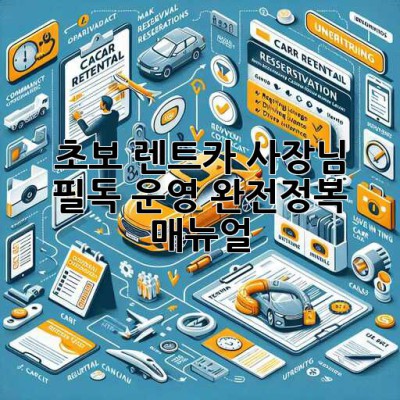 🚗 초보 렌트카 사장님 필독! 운영 완전정복 매뉴얼 🔑