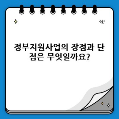 2023 정부지원사업 완벽 가이드: 장단점 비교분석 및 성공 전략